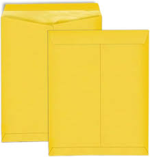 Yellow Laminated Envelop 10" x12" A4 Size (Pack of 50)
